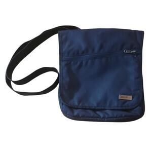 Eddie Bauer Black Connect Tech Bag Adjustable Strap Multi Compartments Nice!